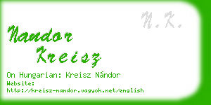 nandor kreisz business card
