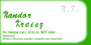 nandor kreisz business card